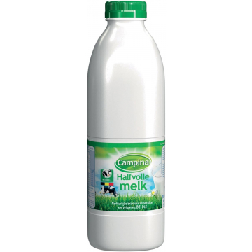 Campina halfvolle melk, 1 liter, pak van 6 stuks