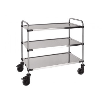 Serveerwagen met 3 plateaus 870x570x950mm