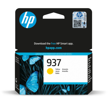 HP inktcartridge 937, 800 pagina's, OEM 4S6W4NE, geel