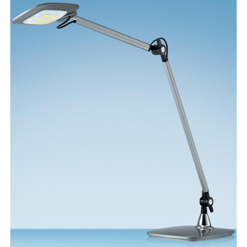 Hansa bureaulamp E-Motion, LED-lamp, zilver