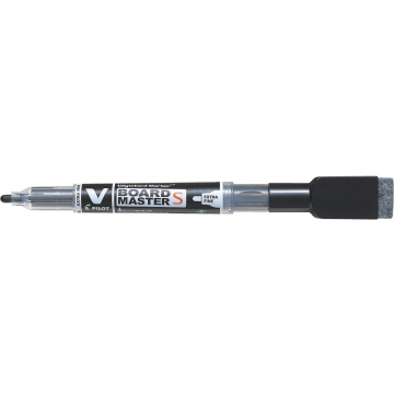 Pilot whiteboardmarker V-Board Master S + wisser, extra fijn 1,3 mm, zwart