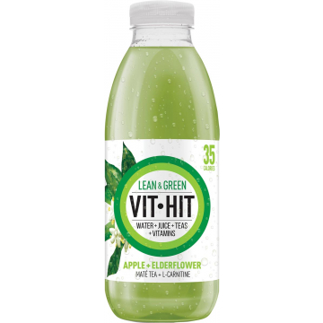 Vit Hit vitaminedrank Lean & Green, flesje van 50 cl, pak van 12 stuks