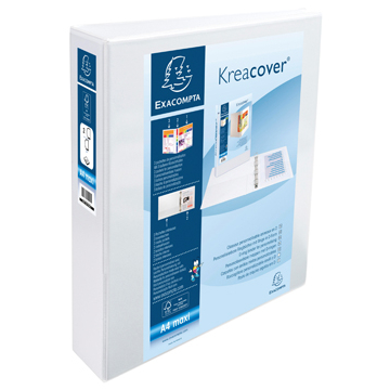 Exacompta Kreacover classeur blanc 2 anneaux de 40 mm