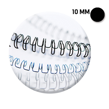 Fellowes peignes métalliques, boîte de 100 pièces, 10 mm, noir