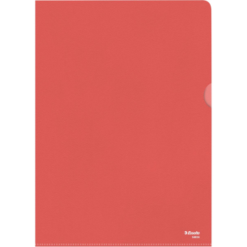 Esselte l-map, copy safe, gekorreld, A4, 115 micron, pak van 100 stuks, rood