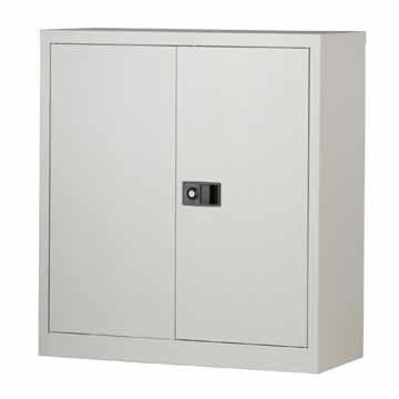 Bisley armoire à portes battantes, ft 100 x 91,4 x 40 cm (h x l x p), 1 tablette, gris