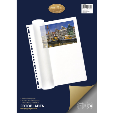 Multo fotobladen, ft A4, 23-gaats, wit, pak van 20 vel