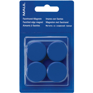 Maul magneet MAULsolid, diameter 38 mm, blauw, blister van 8 stuks
