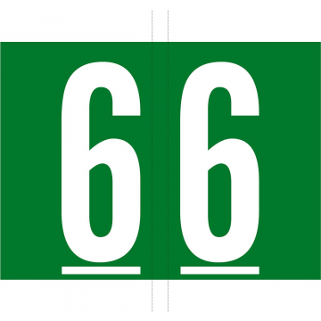 Codetab 6, rol van 500 tabs, donker groen