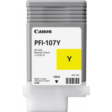 Canon inktcartridge PFI-107 geel, 130 ml - OEM: 6708B001
