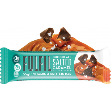 Fulfil Salted Caramel, reep van 55 g, pak van 15 stuks