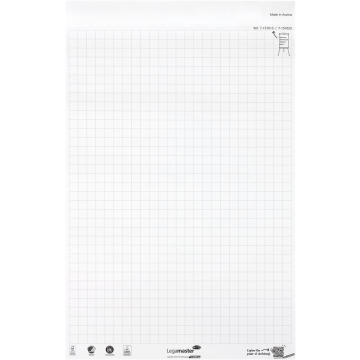 Legamaster flipchartpapier Sketch ECO, ft 98 x 65 cm, geruit, 20 vel, pak van 5 stuks