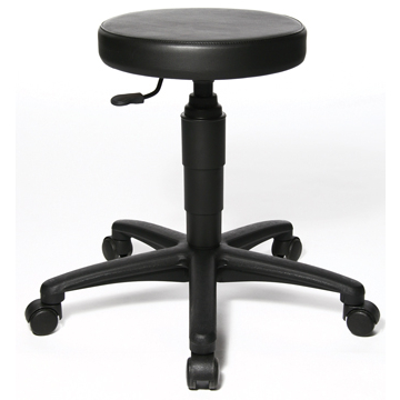 Topstar tabouret Tec 70, sans anneau repose-pieds, avec roues, noir