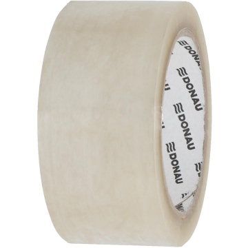 DONAU ruban adhésif d'emballage Hot-Melt, 50 microns, 48 mm x 66 m, transparent