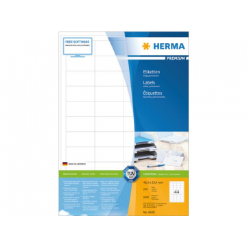 Etiket HERMA 4608 48.3x25.4mm premium wit 8800stuks