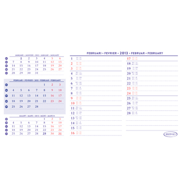 Brepols Calendrier bureau, horizontal, 2026