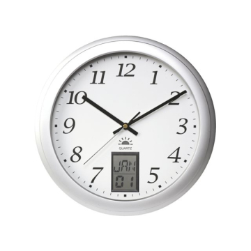 Wandklok Unilux Instinct 30,5cm zilvergrijs/wit
