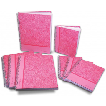 Pergamy Mandala notitieboek ft A5, geruit 5 mm, roze
