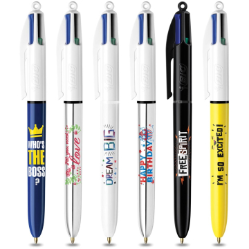 Bic 4 Colours Orginal balpen "Messages" display met 30 stuks