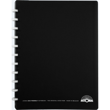 Atoma Eco schrift, ft A4 +, 120 bladzijden, gelijnd, met 6 tabbladen en 5 showtassen, assorti
