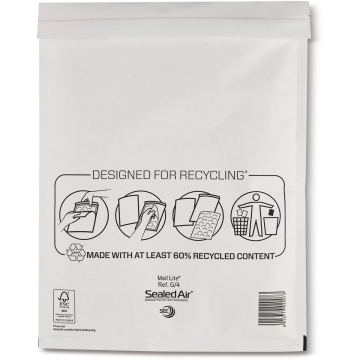 Mail Lite luchtkussenenvelop, ft 240 x 330 mm, wit, doos van 50 stuks