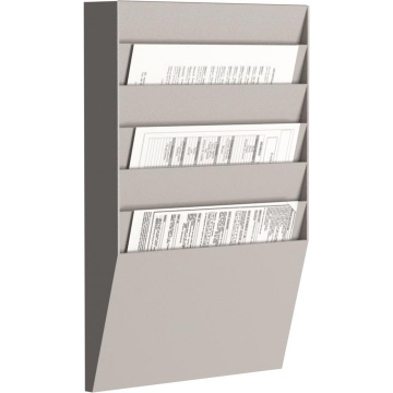 Paperflow sorteerrek, 6 vakken, horizontaal, grijs