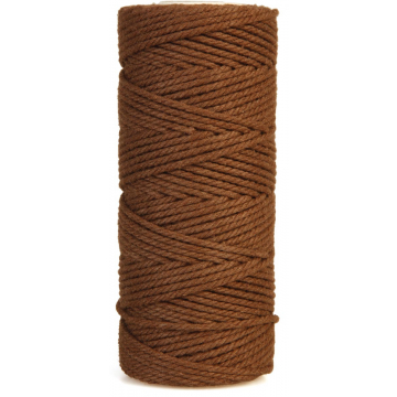 Bouhon macramétouw 200 g, ca.130 m, dikte: 2 mm, donkerbruin