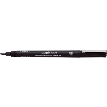Uni Pin fineliner zwart, 2 mm