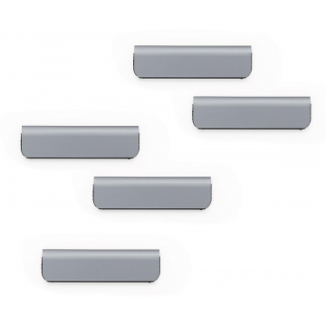 Durable Durafix zelfklevende magneetklem, 60 mm, pak van 5 stuks, zilver