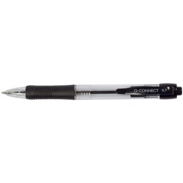 Q-Connect balpen retractable, medium punt, zwart