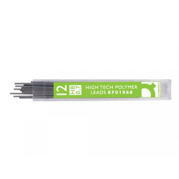 Q-Connect potloodstiften 0,7 mm HB etui van 12 stuks
