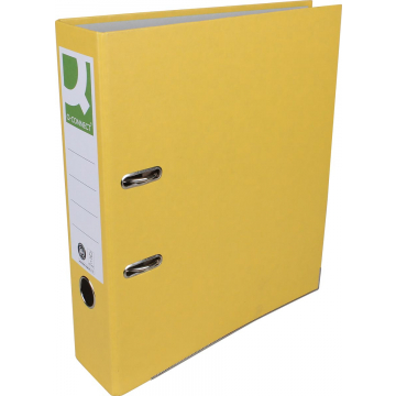Q-CONNECT ordner, voor ft A4, uit Recycolor papier, rug van 8 cm, geel
