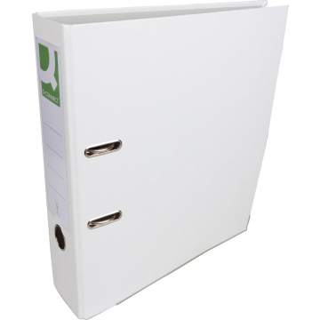 Q-CONNECT ordner, voor ft A4, uit PP en papier, met beschermrand, rug van 8 cm, wit