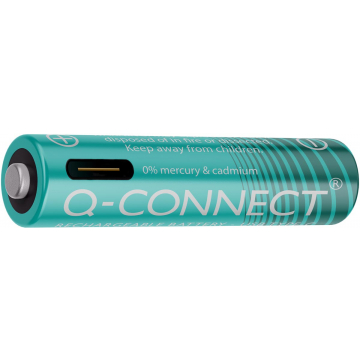Q-CONNECT USB-C herlaadbare batterijen AAA, blister van 4 stuks