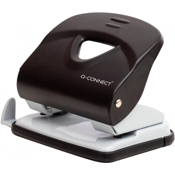 Q-CONNECT Light Duty perforator, metaal, 30 blad, zwart