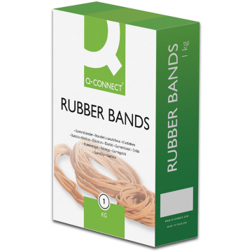 Q-CONNECT elastieken, breedte 2 mm, lengte 120 mm, doos van 1 kg