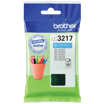 Brother inktcartridge cyaan, 550 pagina's - OEM: LC-3217C