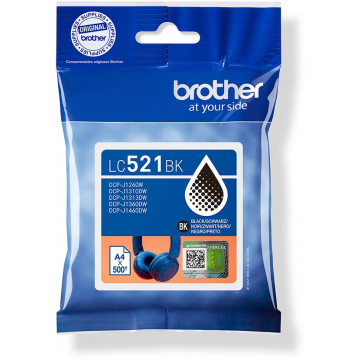 Brother inktcartridge, 500 pagina's, OEM LC-521BK, zwart