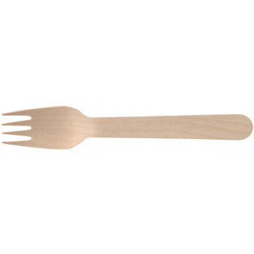Vork Pure, uit hout, 16,5 cm, pak van 250 stuks