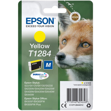 Epson inktcartridge T1284 geel, 225 pagina's - OEM: C13T12844012