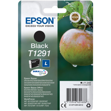Epson inktcartridge T1291 zwart, 380 pagina's - OEM: C13T12914012
