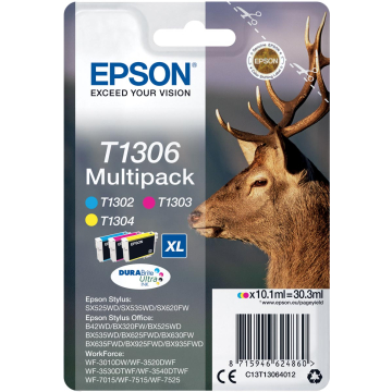 Epson inktcartridge T1306, 3 kleuren, 600-1005 pagina's - OEM: C13T13064012