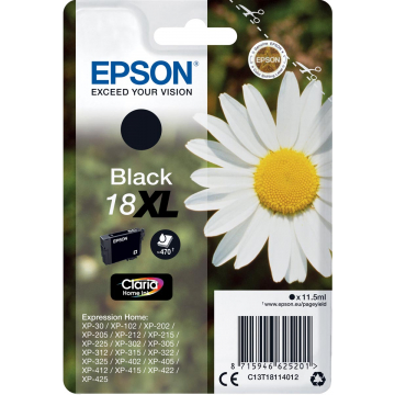 Epson inktcartridge 18XL zwart, 470 pagina's - OEM: C13T18114012
