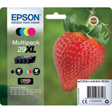 Epson inktcartridge 29XL, 4 kleuren, 450-470 pagina's - OEM: C13T29964012