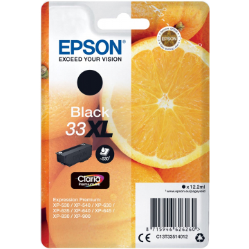 Epson inktcartridge 33XL zwart, 530 pagina's - OEM: C13T33514012