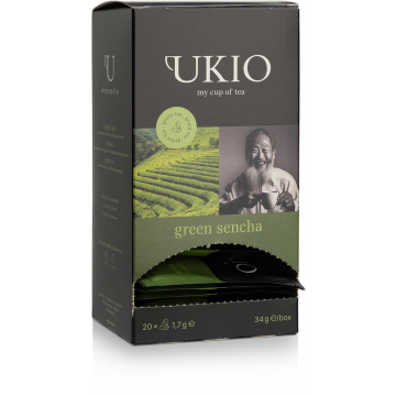 UKIO groene thee Sencha, individueel verpakt, pak van 20 stuks