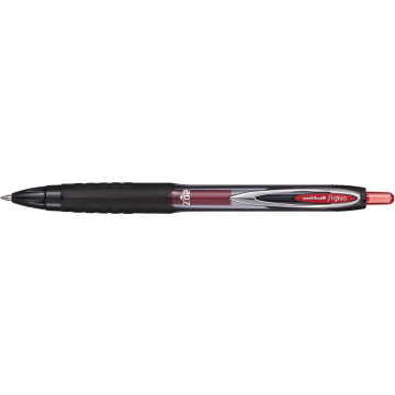 Uni-ball intrekbare roller Signo RT207 rood, gerecycled plastic