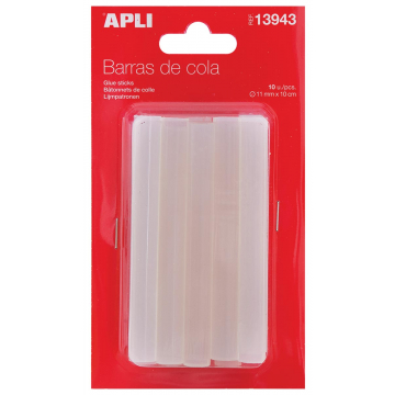Apli bâtonnets de colle 11 mm, blister de 10 pièces