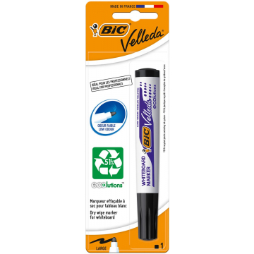 Bic Velleda whiteboardmarker 1701 Ecolutions, zwart, op blister