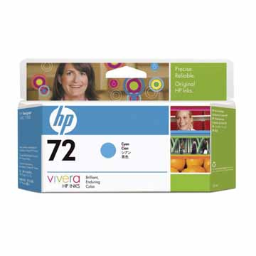 HP cartouche d'encre 72, 130 ml, OEM C9371A, cyan